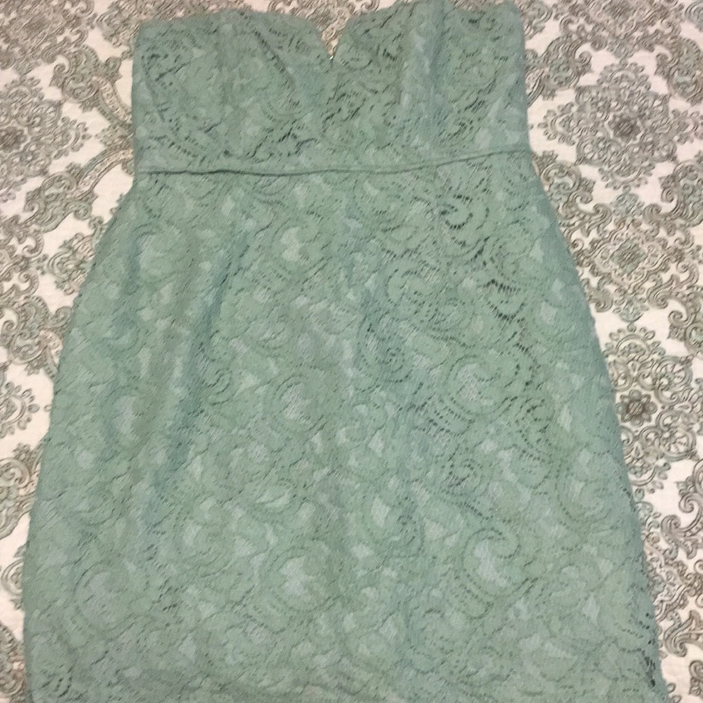 Strapless Lace Dress